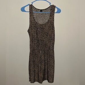 SHEIN Brown Leopard Print Mini Dress